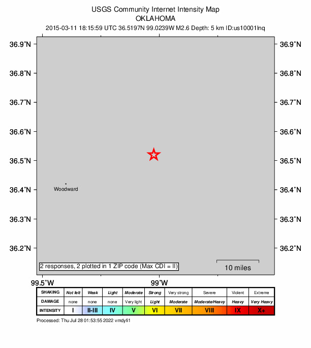 Did You Feel It? map: shaking reported by the public