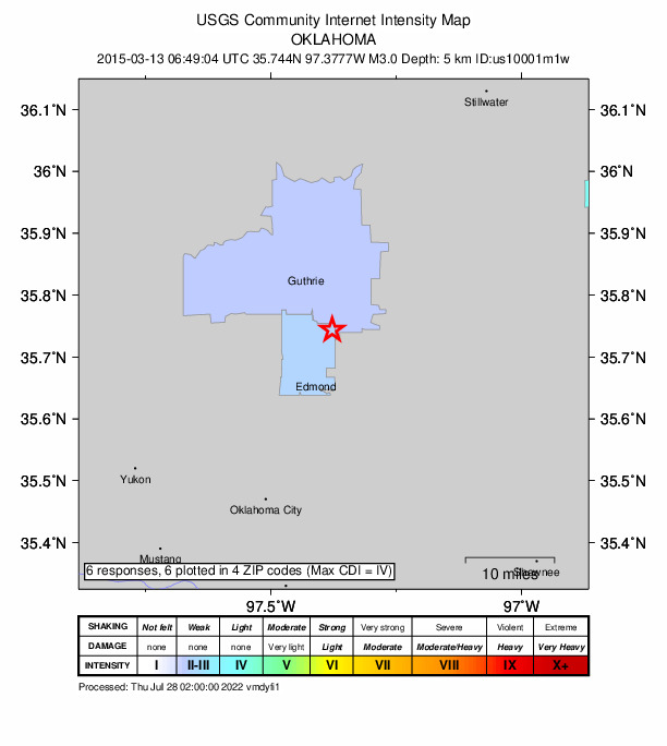Did You Feel It? map: shaking reported by the public