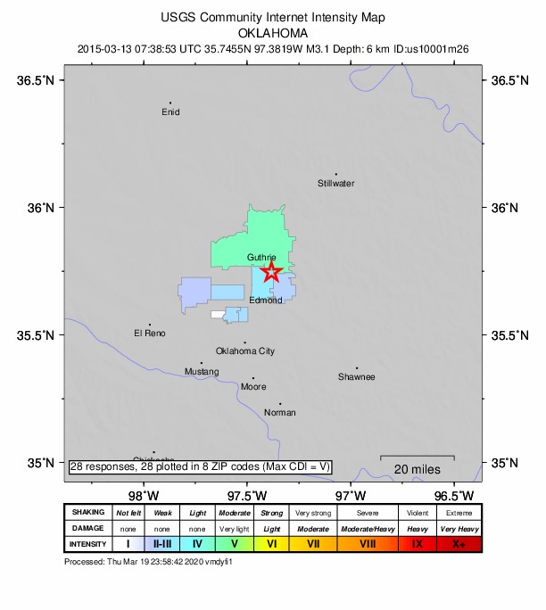 Did You Feel It? map: shaking reported by the public