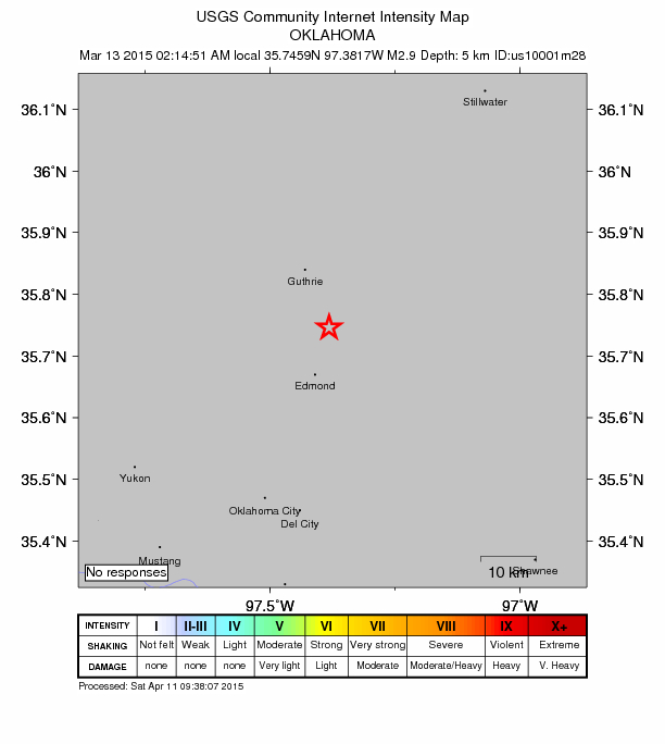 Did You Feel It? map: shaking reported by the public