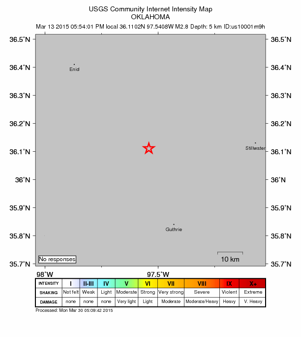 Did You Feel It? map: shaking reported by the public