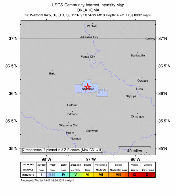 Did You Feel It? map: shaking reported by the public