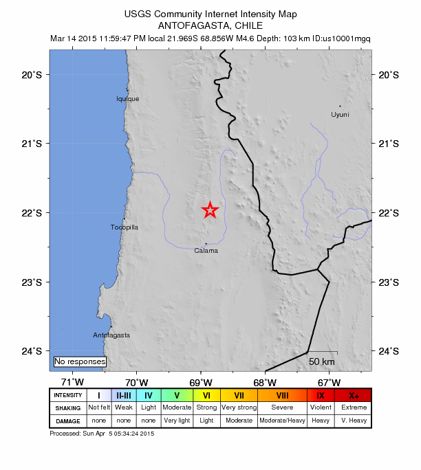 Did You Feel It? map: shaking reported by the public