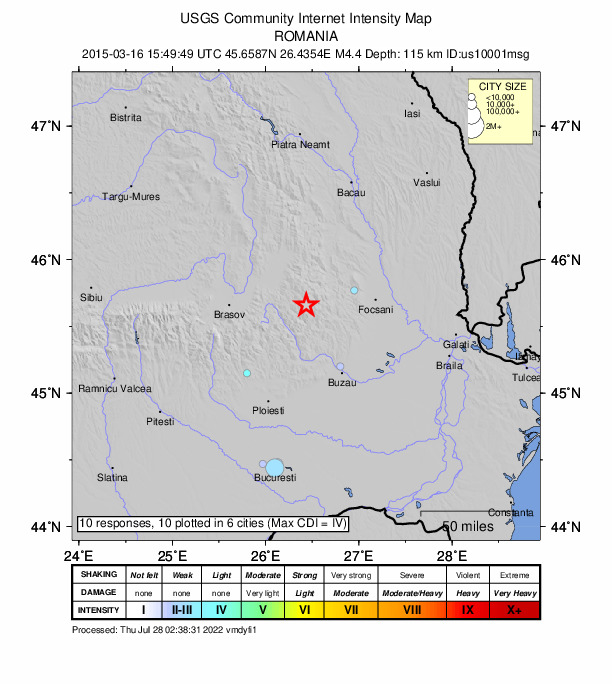 Did You Feel It? map: shaking reported by the public