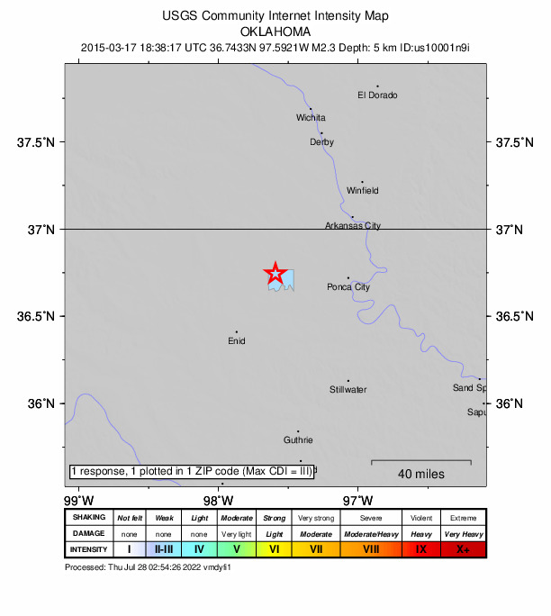 Did You Feel It? map: shaking reported by the public