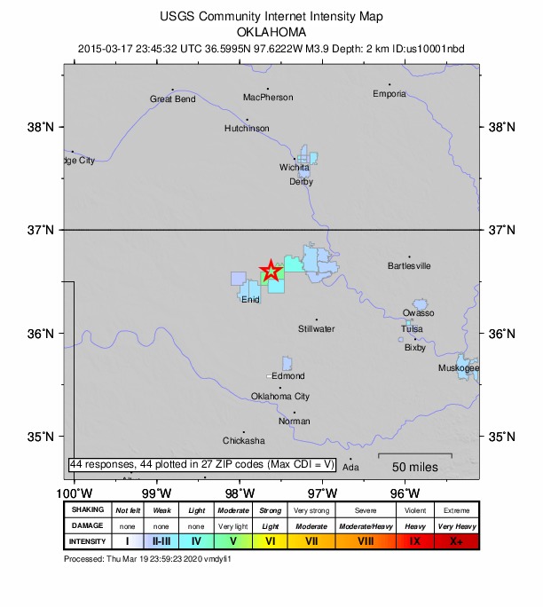 Did You Feel It? map: shaking reported by the public