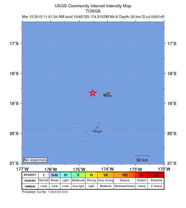 Did You Feel It? map: shaking reported by the public