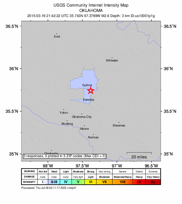 Did You Feel It? map: shaking reported by the public