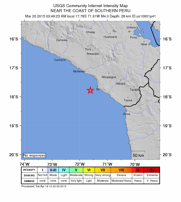 Did You Feel It? map: shaking reported by the public