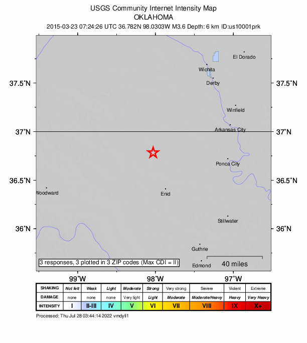 Did You Feel It? map: shaking reported by the public