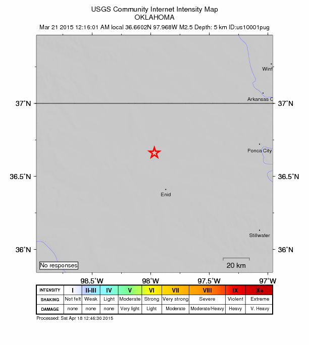 Did You Feel It? map: shaking reported by the public
