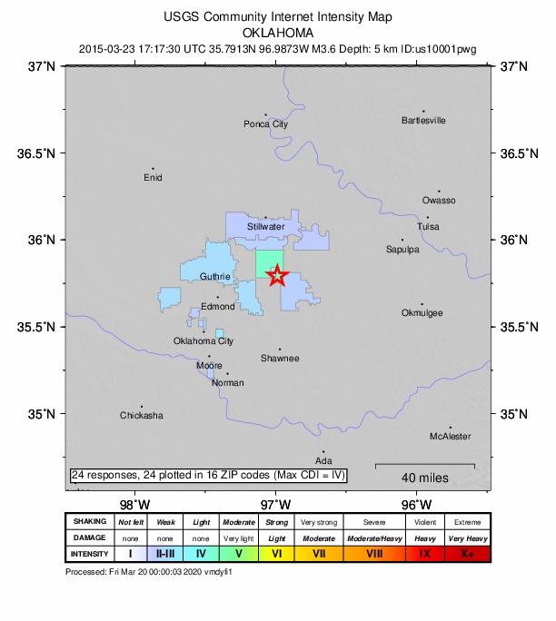 Did You Feel It? map: shaking reported by the public