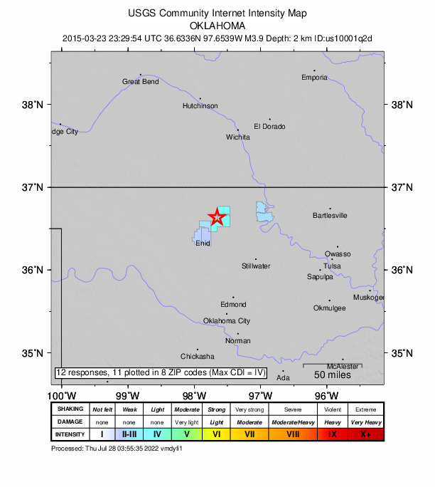 Did You Feel It? map: shaking reported by the public