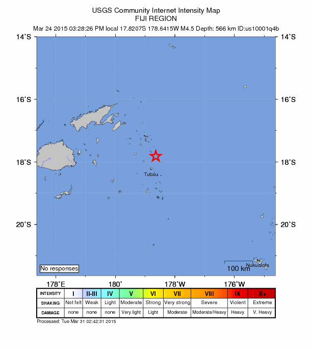 Did You Feel It? map: shaking reported by the public