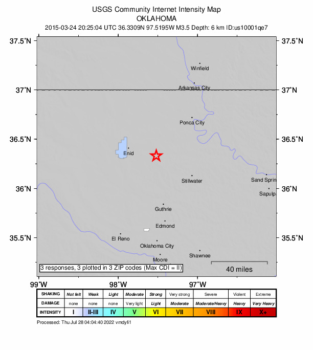 Did You Feel It? map: shaking reported by the public