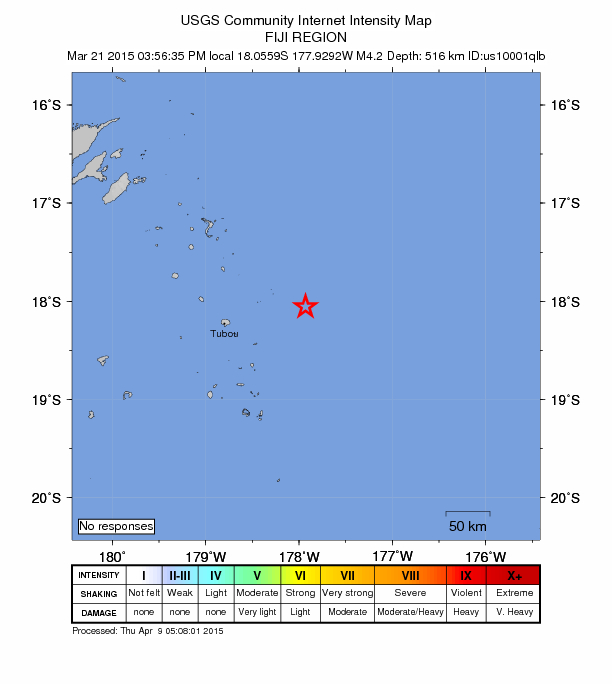 Did You Feel It? map: shaking reported by the public