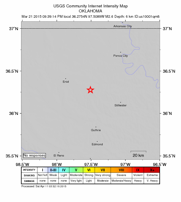 Did You Feel It? map: shaking reported by the public