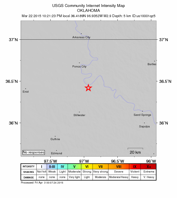 Did You Feel It? map: shaking reported by the public