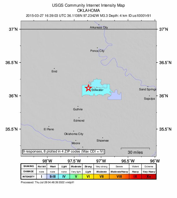 Did You Feel It? map: shaking reported by the public