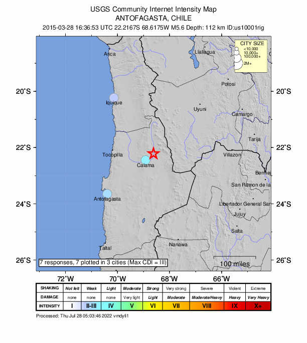 Did You Feel It? map: shaking reported by the public