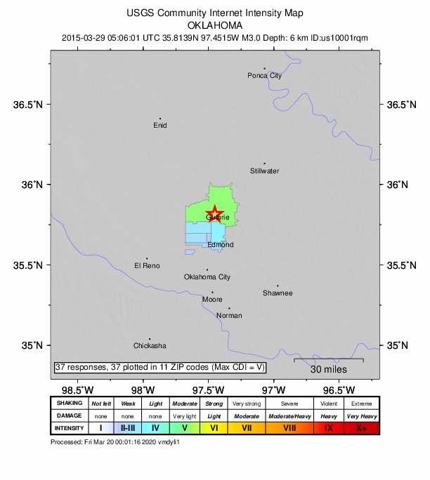 Did You Feel It? map: shaking reported by the public