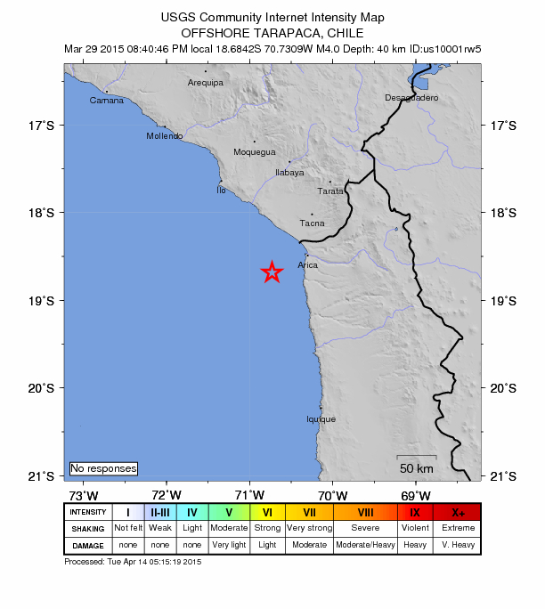Did You Feel It? map: shaking reported by the public