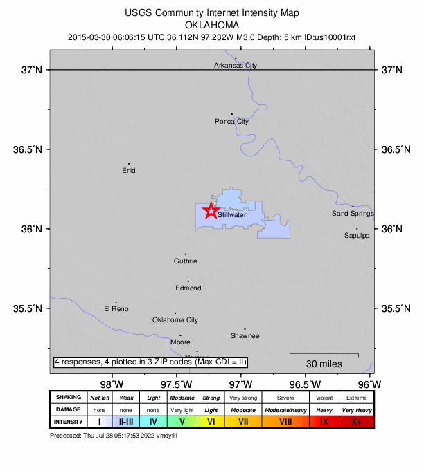 Did You Feel It? map: shaking reported by the public