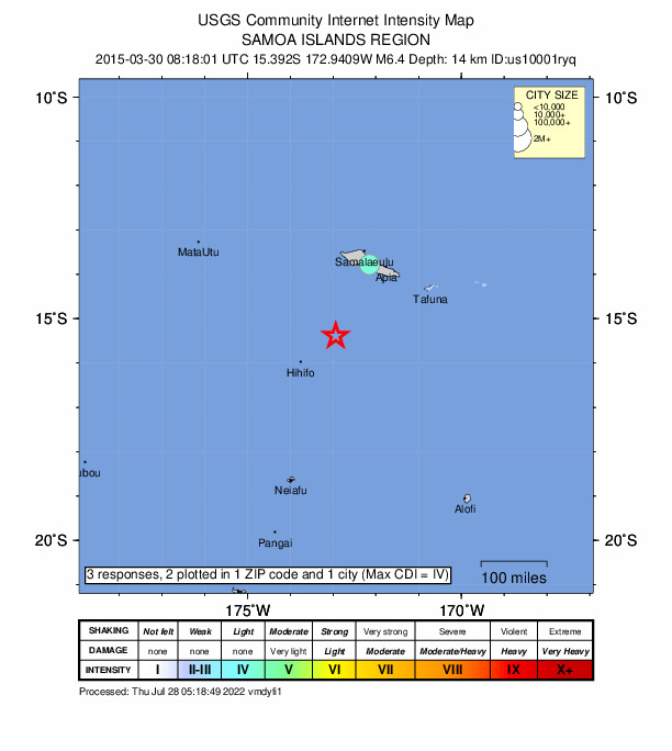 Did You Feel It? map: shaking reported by the public