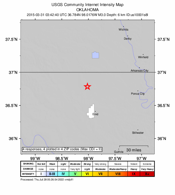 Did You Feel It? map: shaking reported by the public