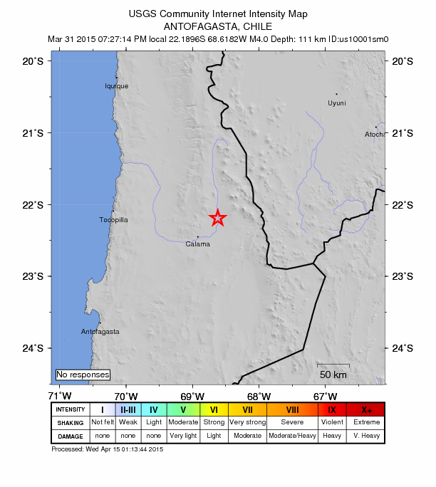 Did You Feel It? map: shaking reported by the public