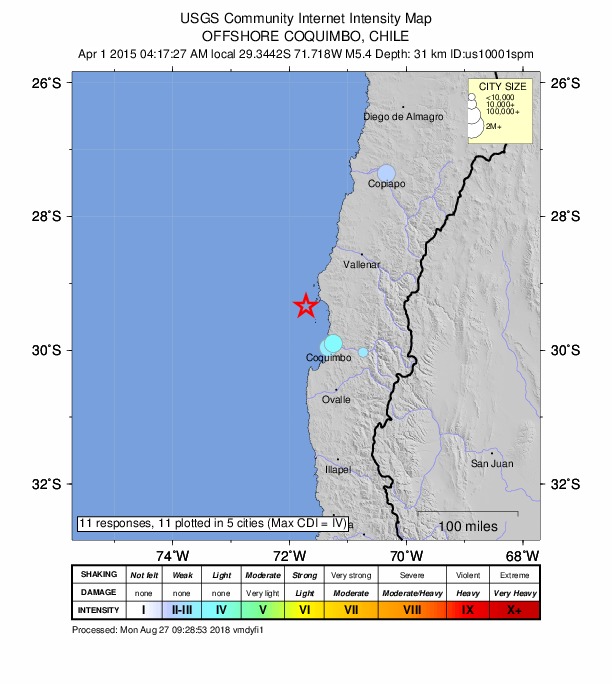 Did You Feel It? map: shaking reported by the public