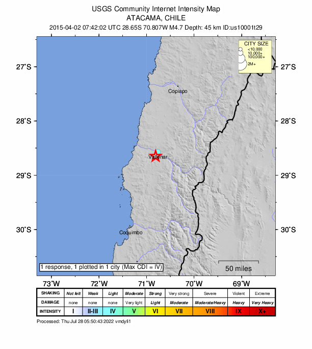 Did You Feel It? map: shaking reported by the public