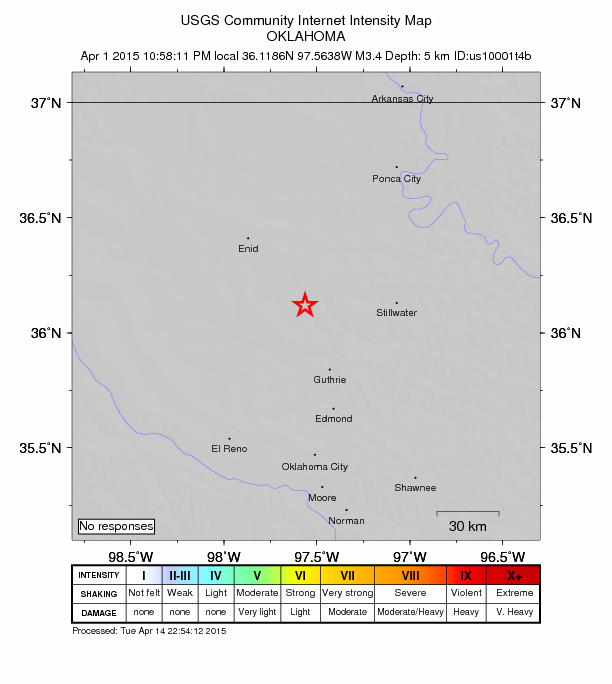 Did You Feel It? map: shaking reported by the public