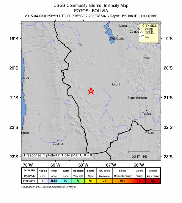 Did You Feel It? map: shaking reported by the public