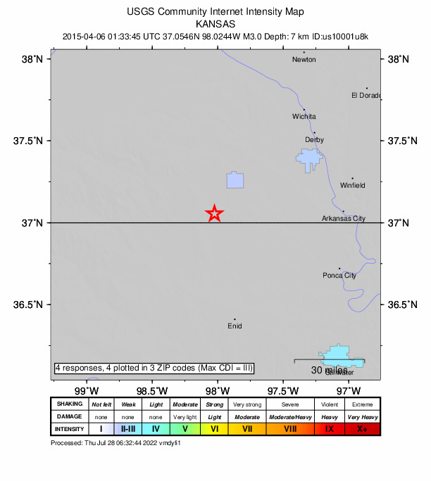 Did You Feel It? map: shaking reported by the public