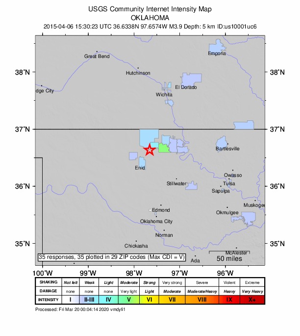 Did You Feel It? map: shaking reported by the public
