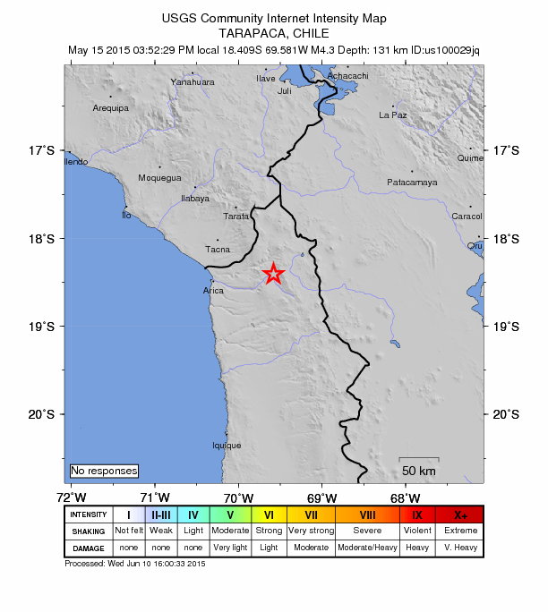 Did You Feel It? map: shaking reported by the public