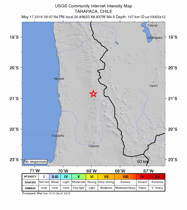 Did You Feel It? map: shaking reported by the public