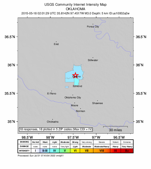 Did You Feel It? map: shaking reported by the public