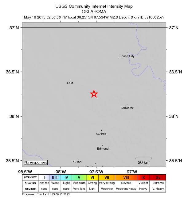Did You Feel It? map: shaking reported by the public