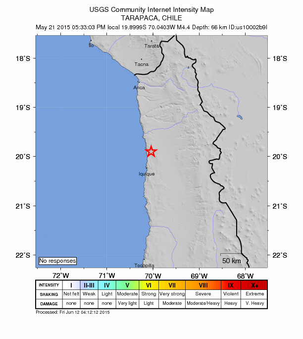 Did You Feel It? map: shaking reported by the public