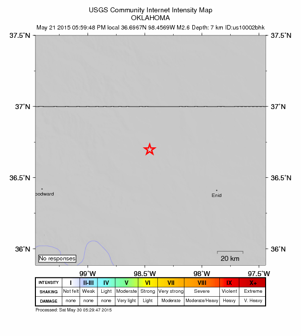 Did You Feel It? map: shaking reported by the public
