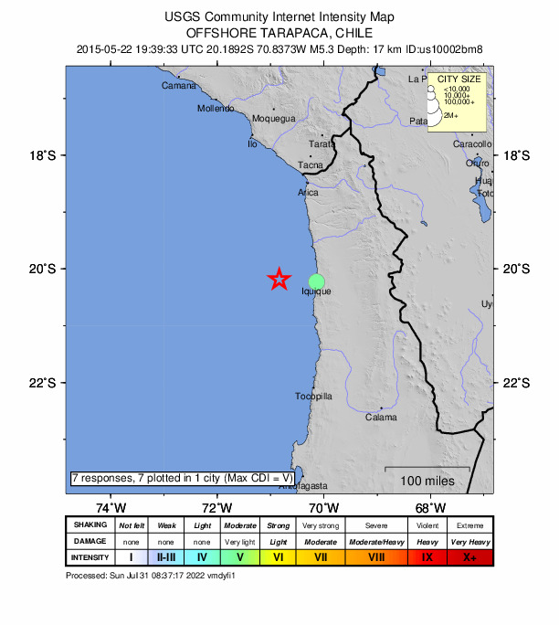 Did You Feel It? map: shaking reported by the public