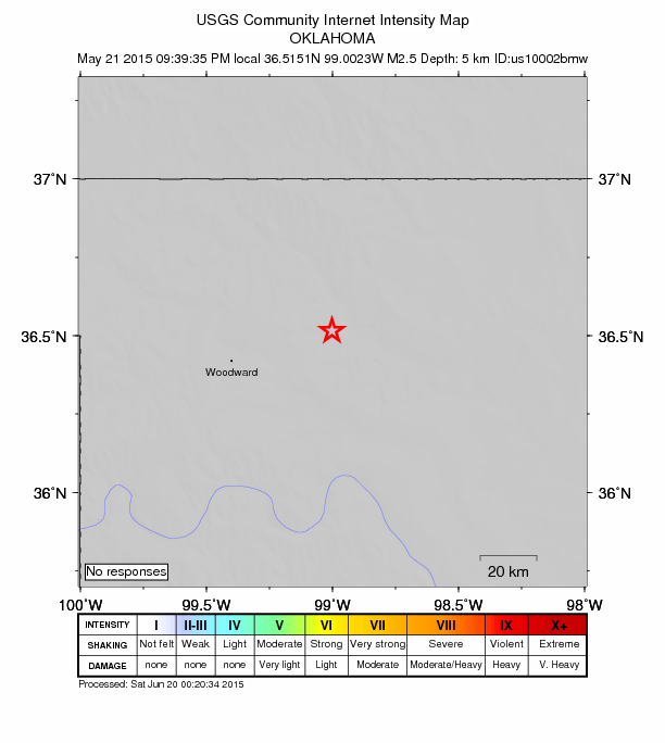 Did You Feel It? map: shaking reported by the public