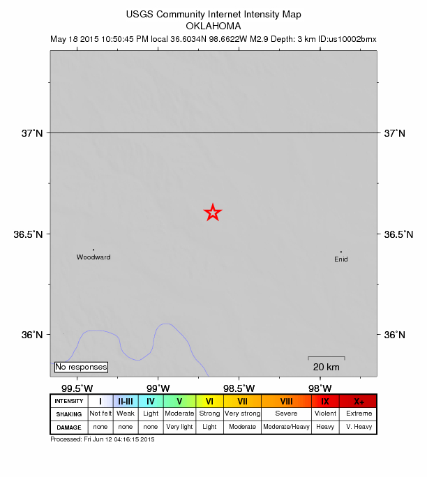 Did You Feel It? map: shaking reported by the public
