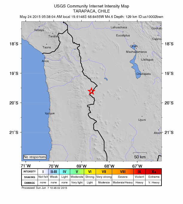 Did You Feel It? map: shaking reported by the public