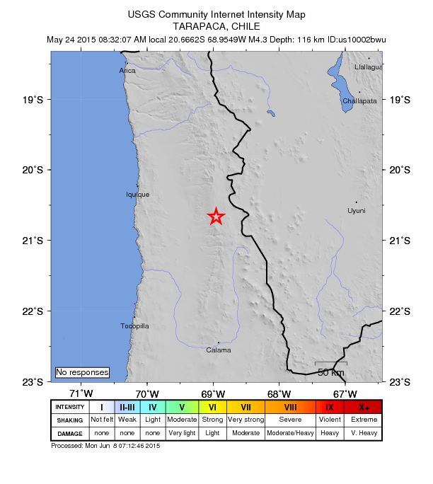 Did You Feel It? map: shaking reported by the public