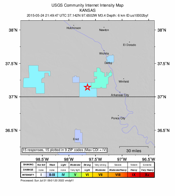Did You Feel It? map: shaking reported by the public
