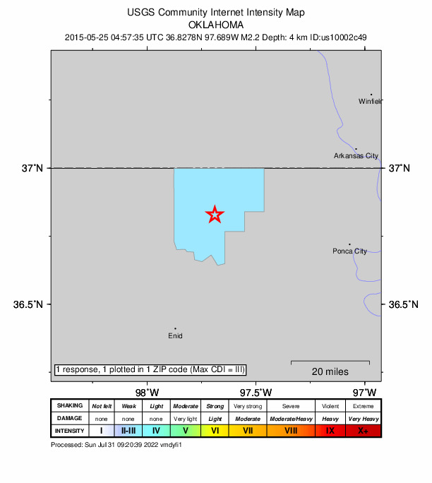 Did You Feel It? map: shaking reported by the public