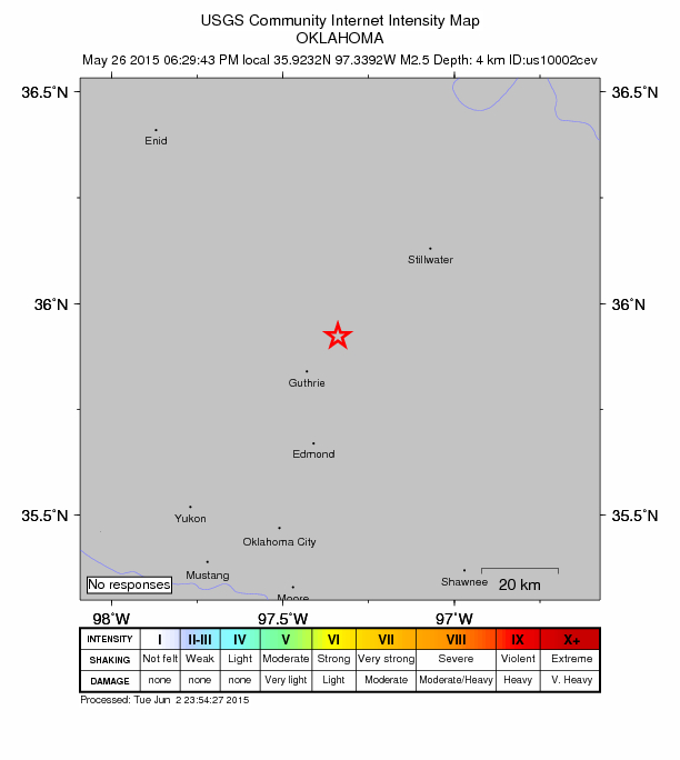 Did You Feel It? map: shaking reported by the public